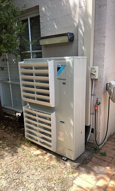 Daikin outdoor unit fitted with air louvres